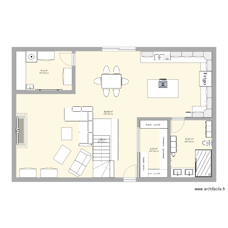 maison moin grande . Plan de 0 pièce et 0 m2