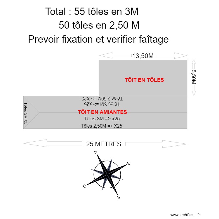 SINISTRE GRANGE. Plan de 0 pièce et 0 m2