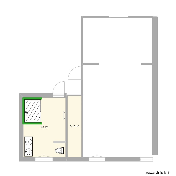 SDB 2eme etage VERSION SIMPLE 2. Plan de 0 pièce et 0 m2