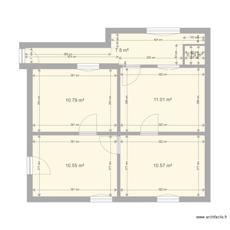 Plan à lachat avant travaux. Plan de 0 pièce et 0 m2