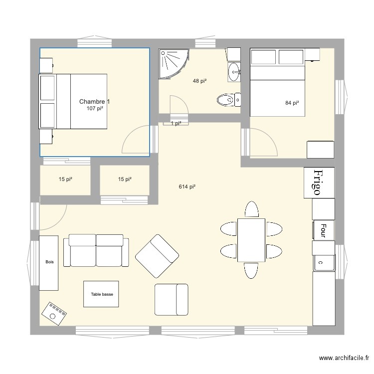 Chalet. Plan de 0 pièce et 0 m2