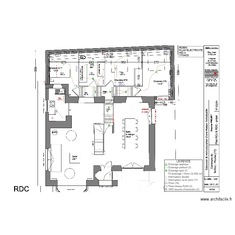 ROBIN_PLAN ELECTRICTE_RDC_GUILLAUME_BREHEC. Plan de 0 pièce et 0 m2