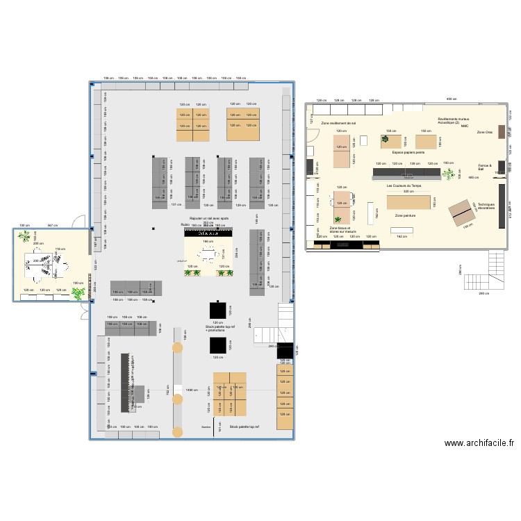 Proshop-Ladeuze-V2. Plan de 2 pièces et 574 m2