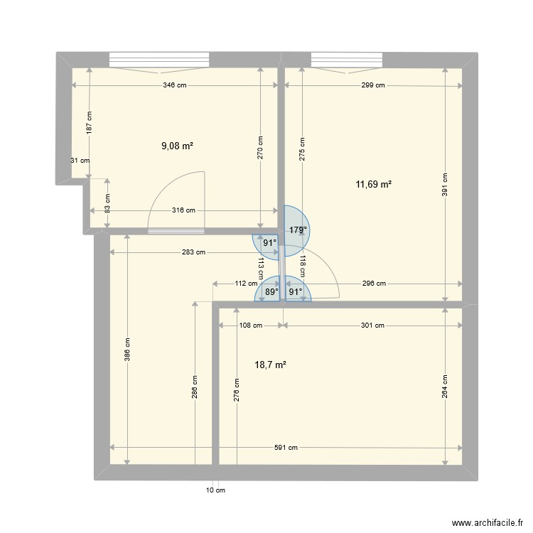 1er etage. Plan de 0 pièce et 0 m2