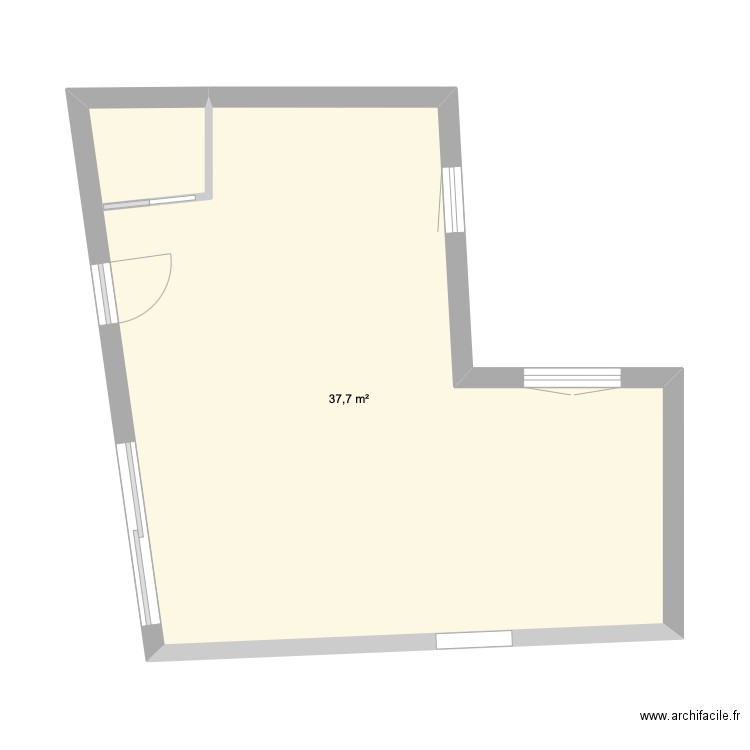 23 CASTELMORON. Plan de 1 pièce et 38 m2