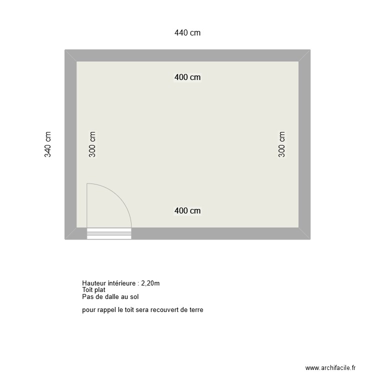 cave a vin. Plan de 1 pièce et 12 m2