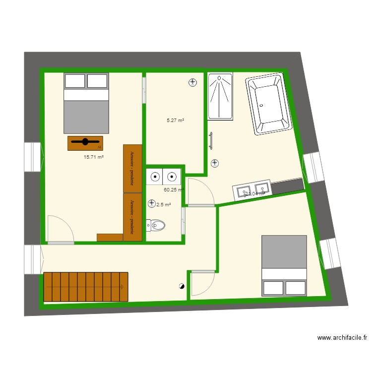 R 1. Plan de 0 pièce et 0 m2