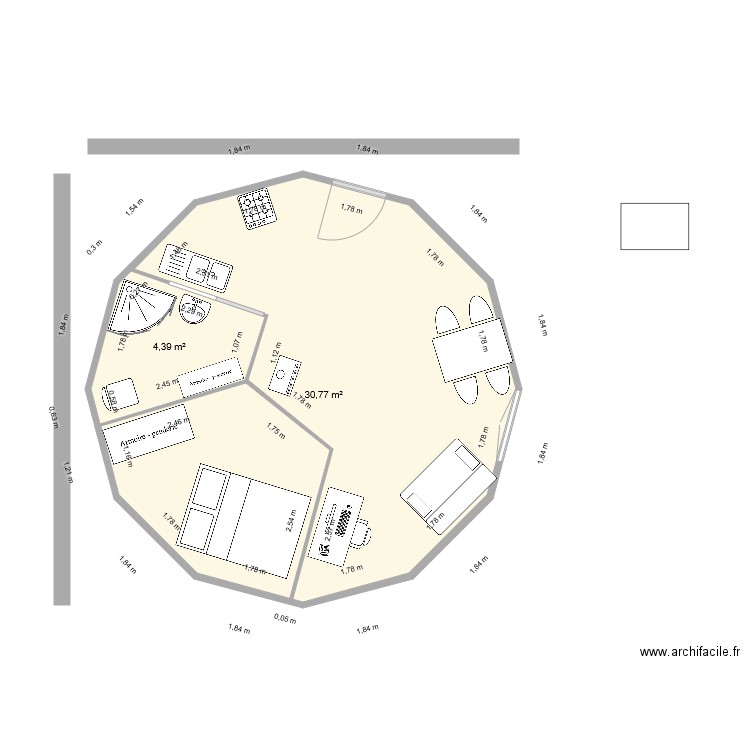 yourte martin. Plan de 0 pièce et 0 m2