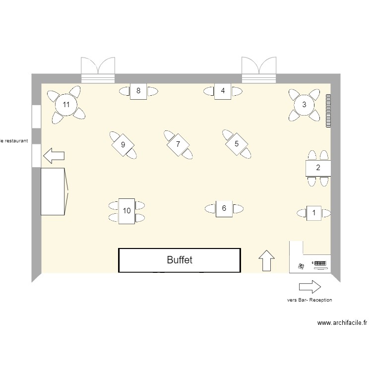 Salle petit dejeuner. Plan de 0 pièce et 0 m2