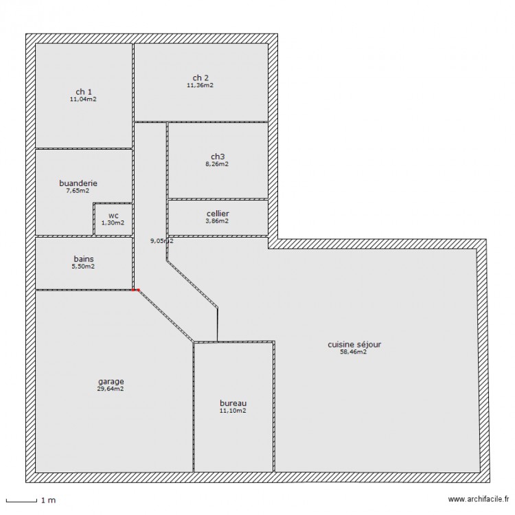 salé surface. Plan de 0 pièce et 0 m2