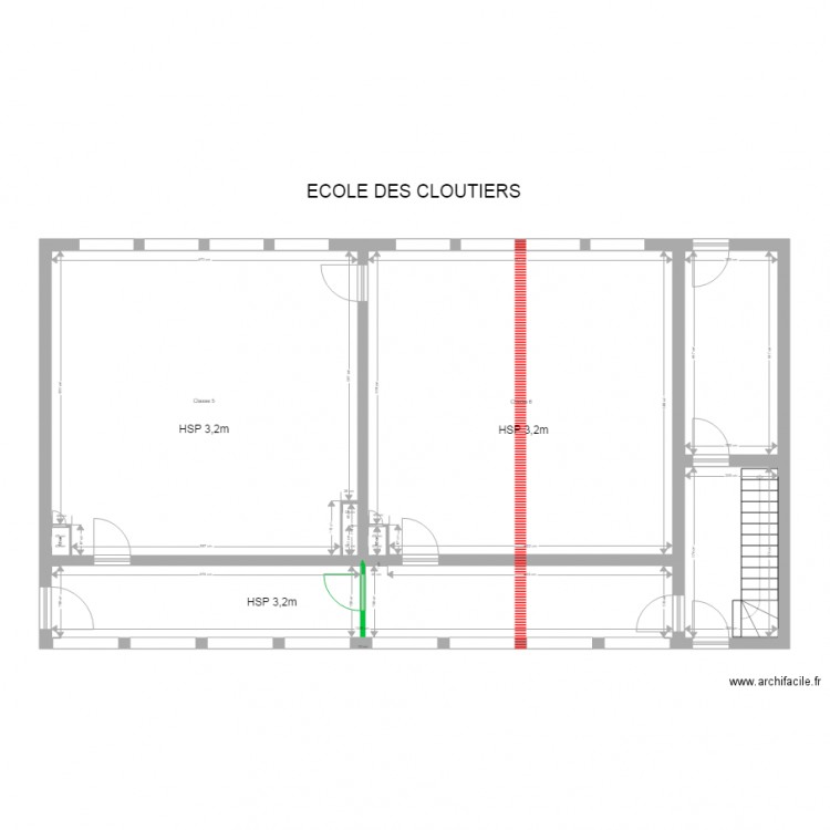 Ecole des Clotiers . Plan de 0 pièce et 0 m2