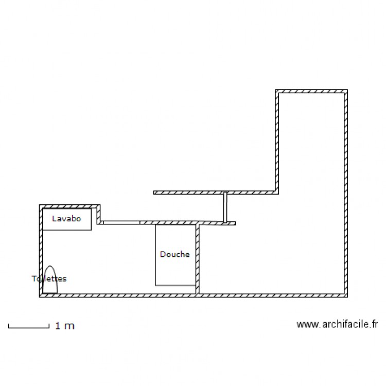 salle de bain chambre. Plan de 0 pièce et 0 m2