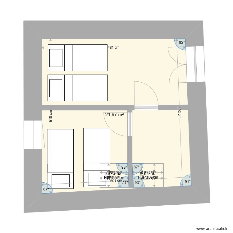 Bergerie Rdc + ET8 fini. Plan de 0 pièce et 0 m2