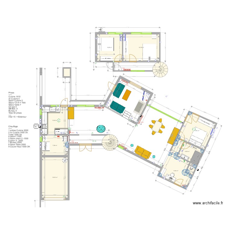 bas général + terrasse. Plan de 0 pièce et 0 m2