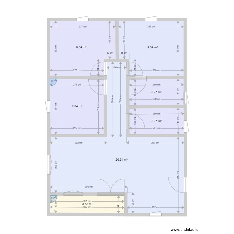 mes projets appartement. Plan de 0 pièce et 0 m2