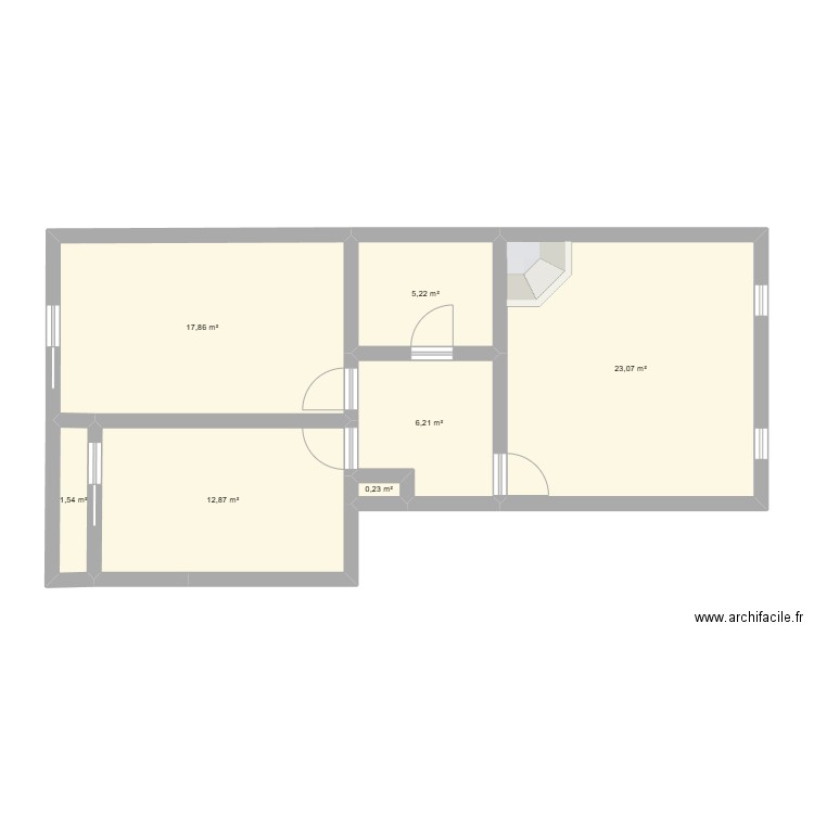 apartamento  t1 Anta. Plan de 7 pièces et 67 m2