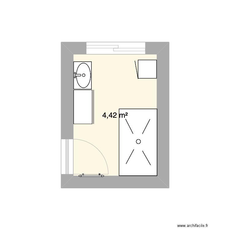 salle de bain haut. Plan de 0 pièce et 0 m2