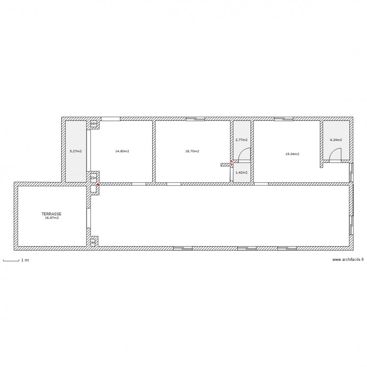 el cardon 1 etage avec modification 1. Plan de 0 pièce et 0 m2