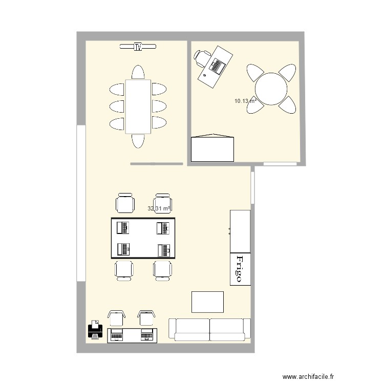 Bureau CREPS. Plan de 0 pièce et 0 m2