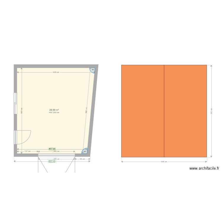 Vue en plan 1. Plan de 0 pièce et 0 m2