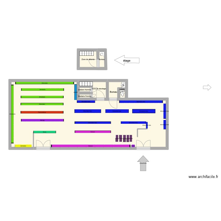 Intermarché. Plan de 0 pièce et 0 m2