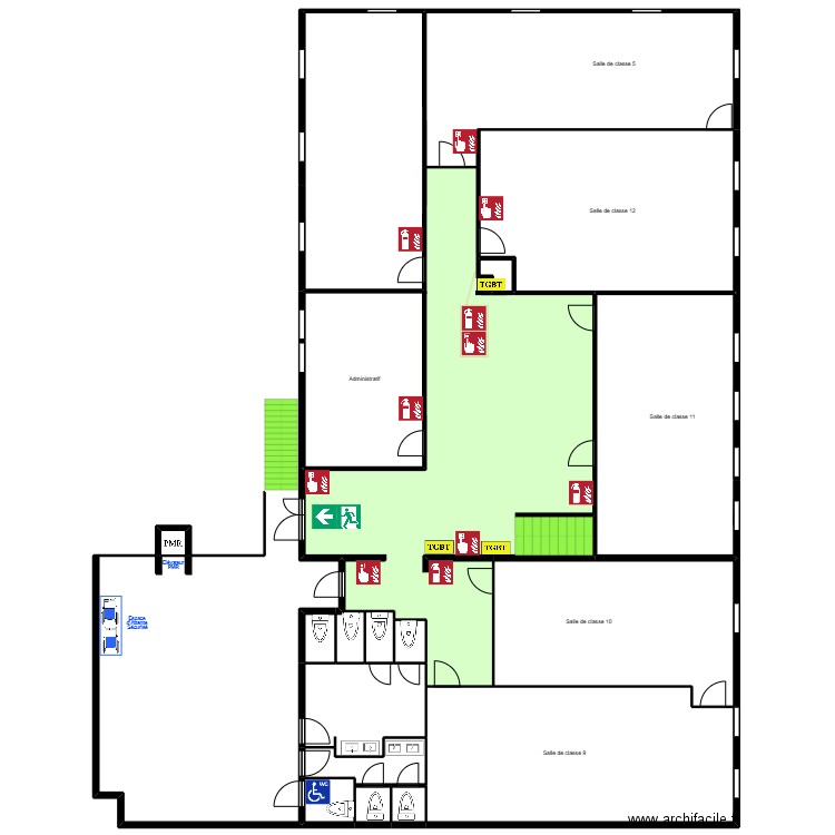 Olivier rdc A étage 2. Plan de 18 pièces et 2737 m2