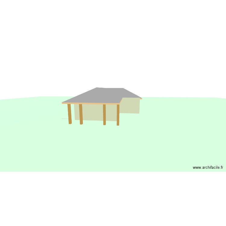 Plan facade EST pour clim. Plan de 1 pièce et 108 m2