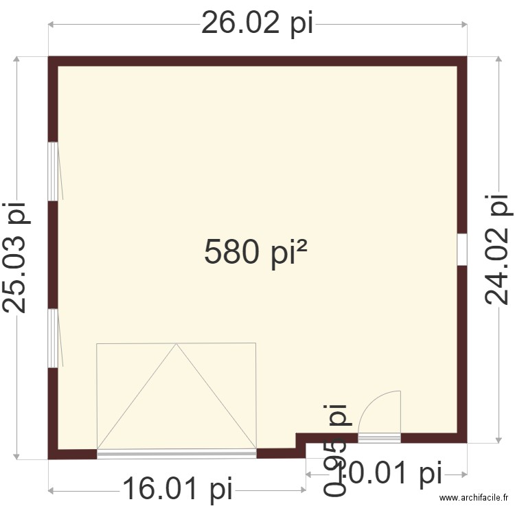 Garage 24x26 final. Plan de 0 pièce et 0 m2