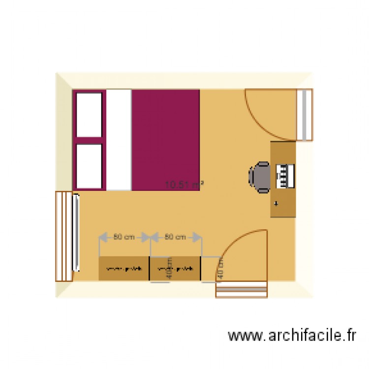 chambre aurelie2. Plan de 0 pièce et 0 m2