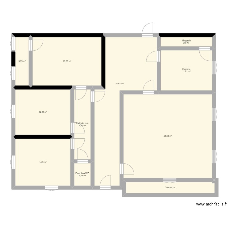 Plan de la maison de Bibwa1. Plan de 0 pièce et 0 m2