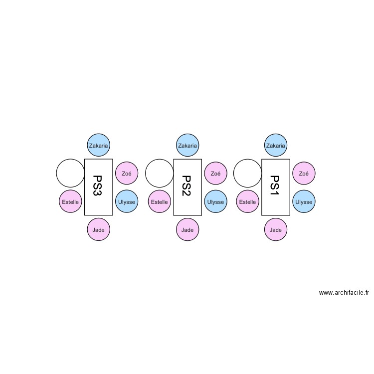 Plan de table Maternelle Berlioz. Plan de 0 pièce et 0 m2