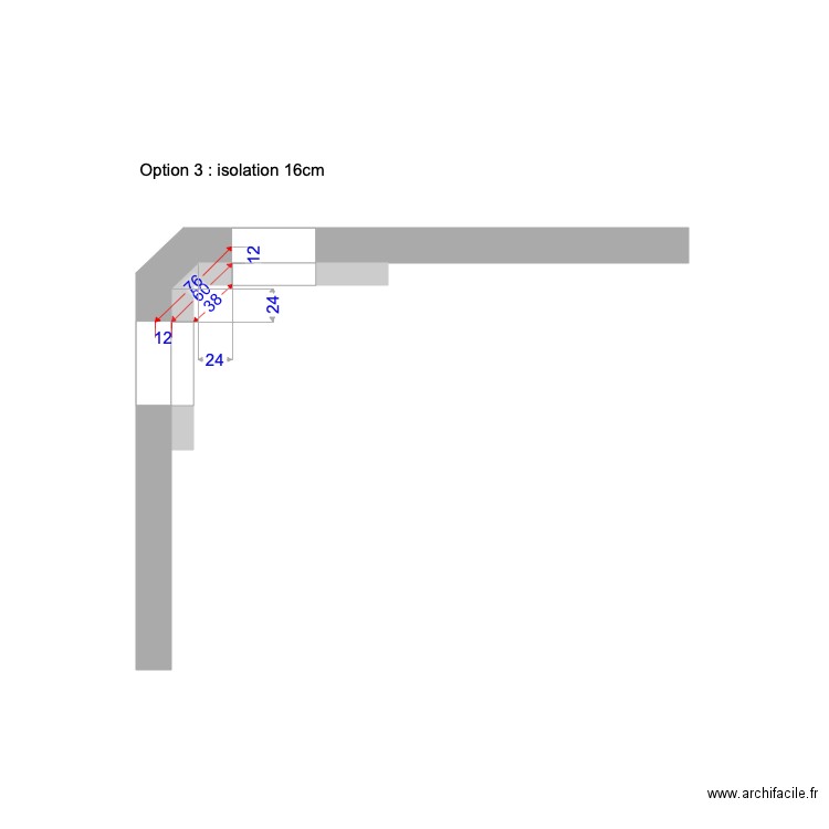 Isolation option 3. Plan de 0 pièce et 0 m2