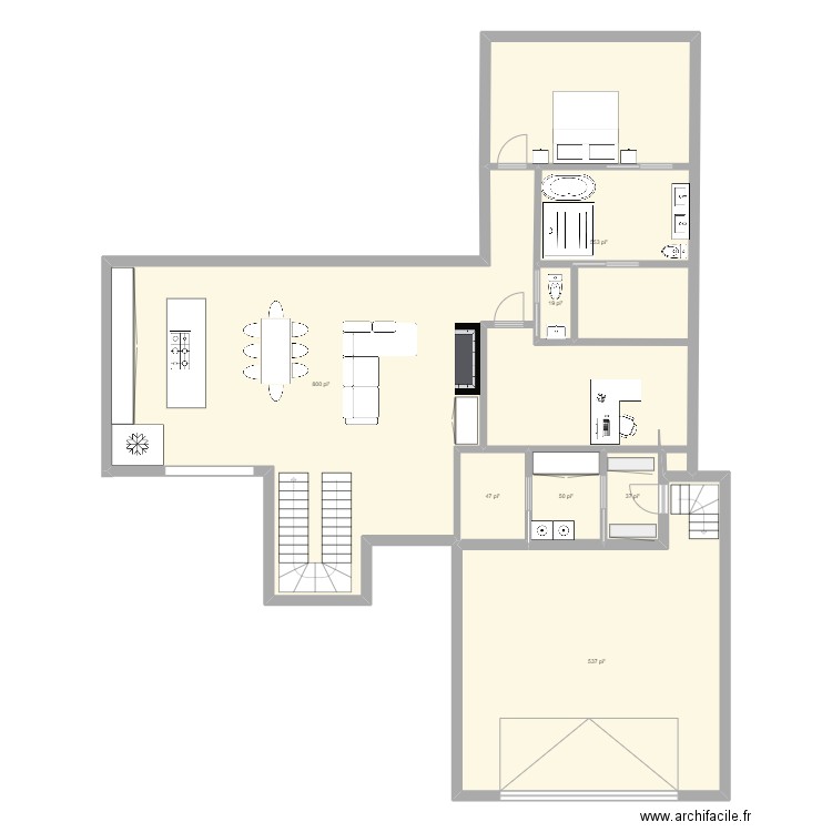 1er etage exemple. Plan de 0 pièce et 0 m2