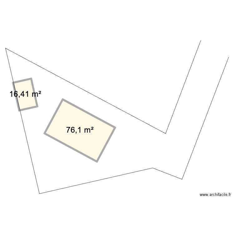 Plan Onesse. Plan de 2 pièces et 93 m2