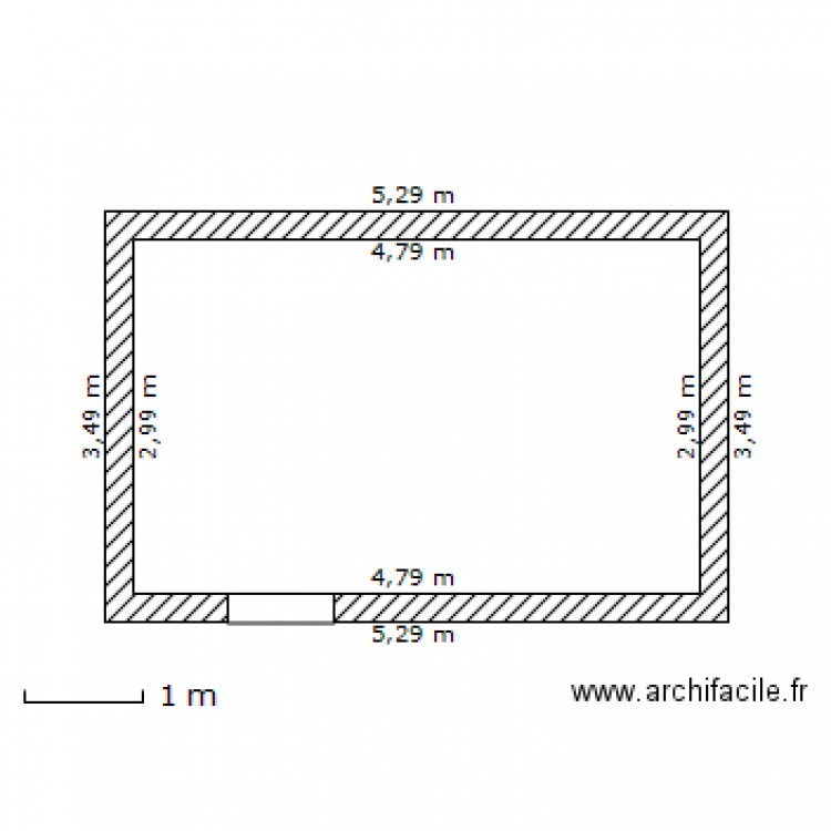 cabanon. Plan de 0 pièce et 0 m2