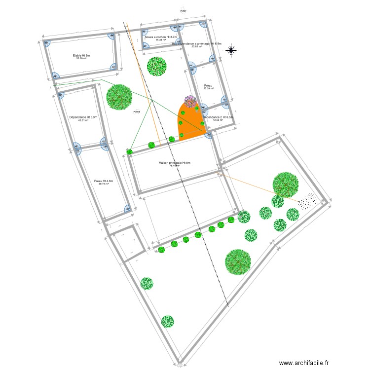 PDM Couvert. Plan de 0 pièce et 0 m2