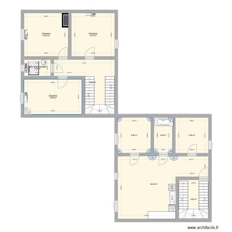 LA BEGUDE_ROMAAIN. Plan de 30 pièces et 490 m2