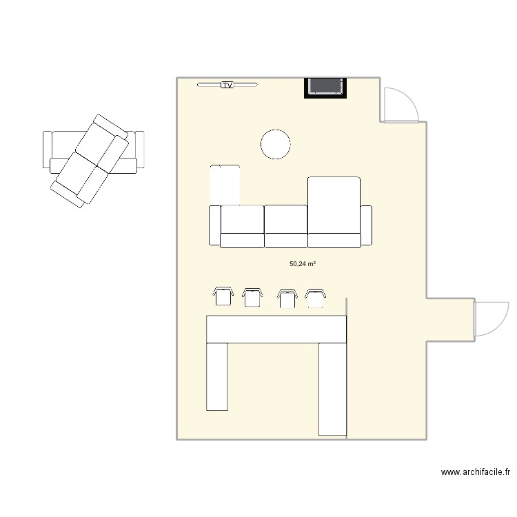 Salon. Plan de 0 pièce et 0 m2