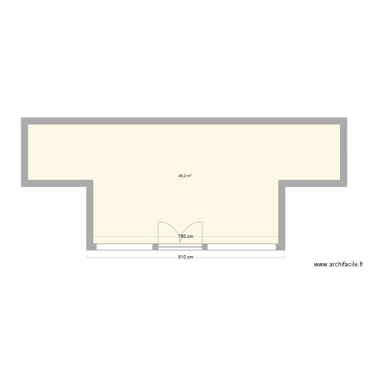 PETIT MAGASIN. Plan de 1 pièce et 49 m2