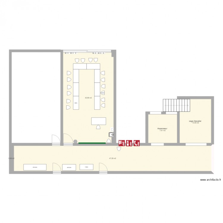 plan de la classe P5 modification. Plan de 0 pièce et 0 m2