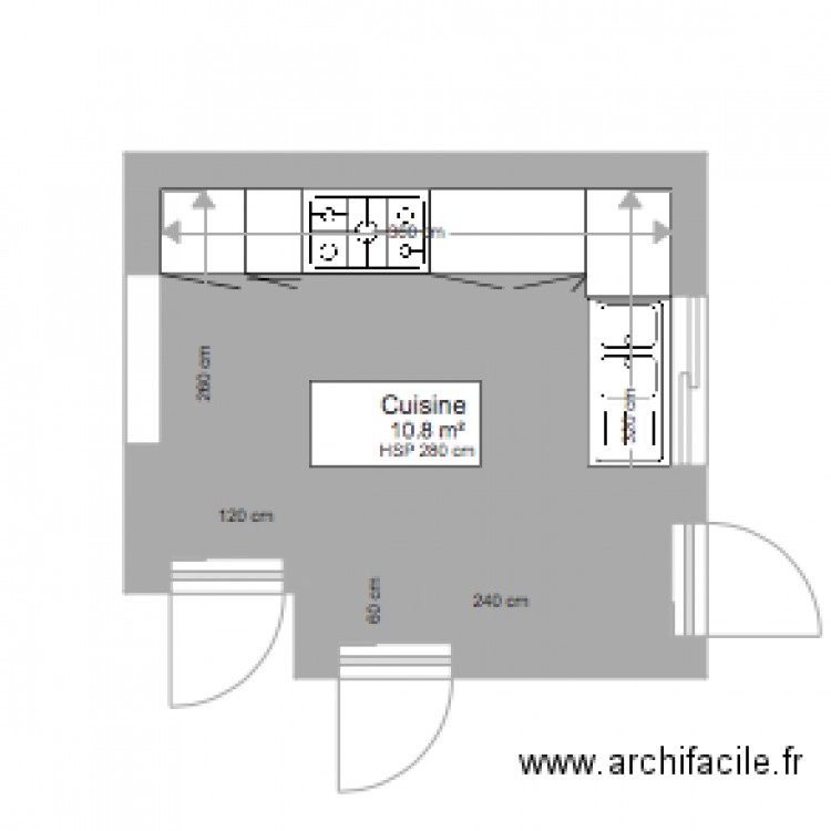 Cuisine principale Rubavu. Plan de 0 pièce et 0 m2