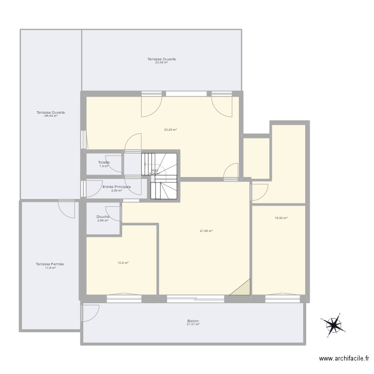 Crosets Hameau RDC 2. Plan de 12 pièces et 180 m2