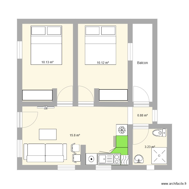 plan t3 et. Plan de 0 pièce et 0 m2