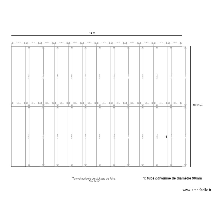 VUE EN PLAN. Plan de 0 pièce et 0 m2