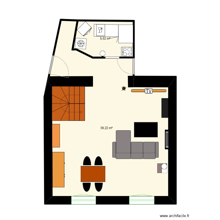 travaux reno. Plan de 0 pièce et 0 m2