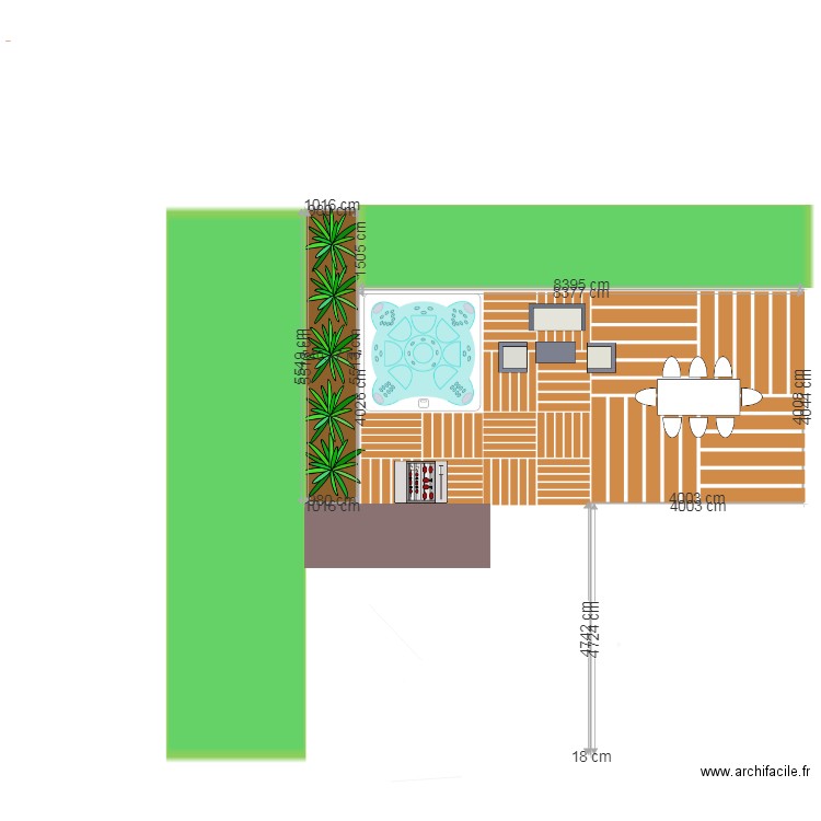 terrasse gite 1. Plan de 0 pièce et 0 m2