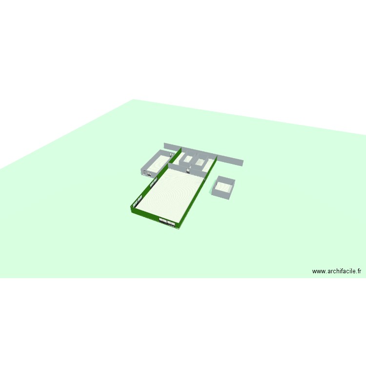 Stasion ducarburant. Plan de 5 pièces et 745 m2