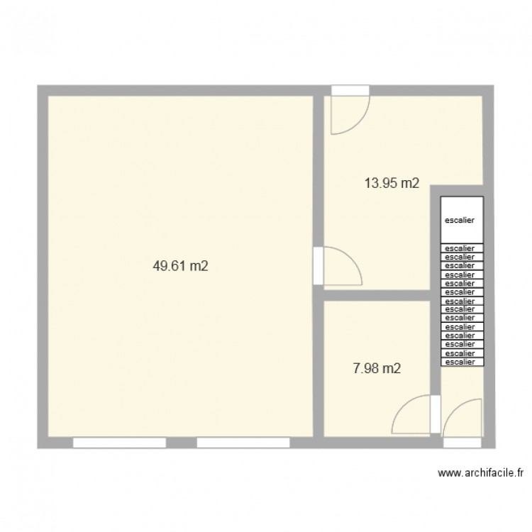 garage double plus appartement. Plan de 0 pièce et 0 m2