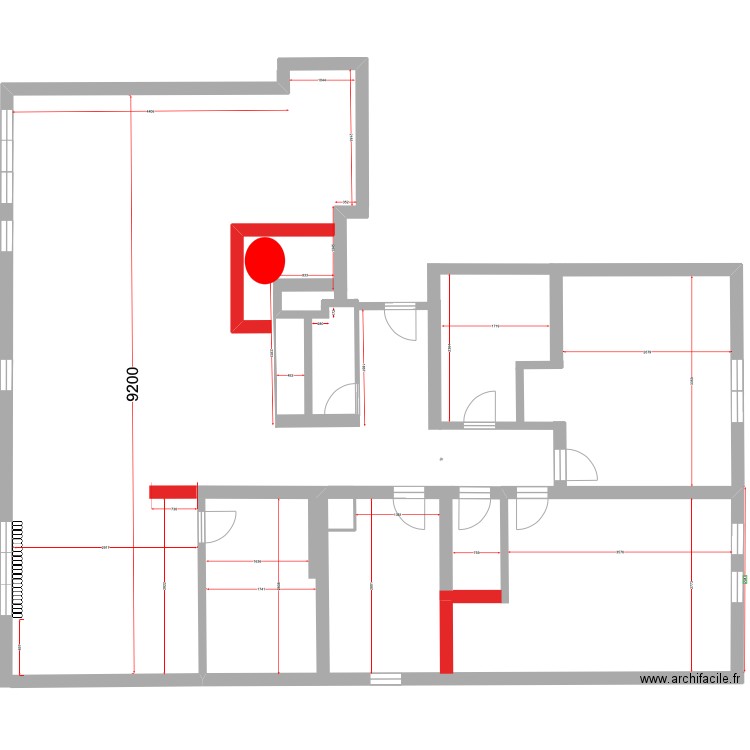 Plan SG actuel. Plan de 0 pièce et 0 m2