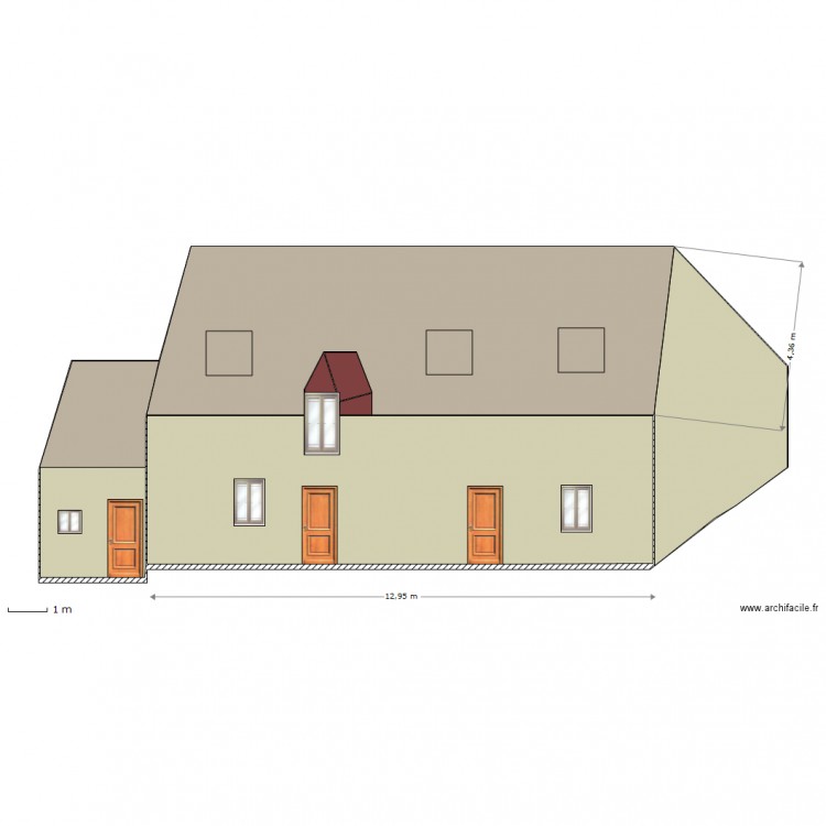 plan de coupe facade 1.03 velux. Plan de 0 pièce et 0 m2